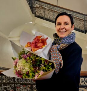 Catherine Bernard recevant le prix